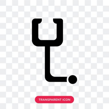 Saydam arka plan üzerinde görünüyorum izole stetoskop vektör simgesi