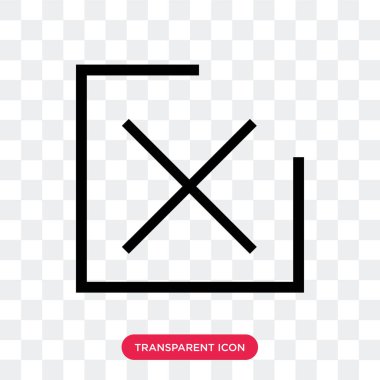 vektör simge şeffaf arka plan üzerinde yakın logosu izole kapatmak