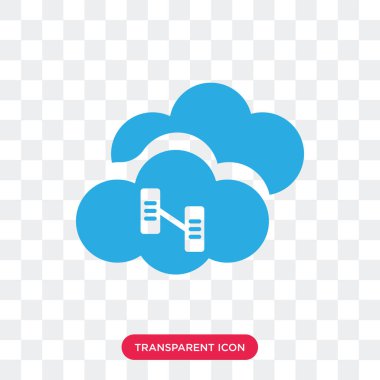 Vektör simgesi üzerinde şeffaf arka plan izole bulut, 
