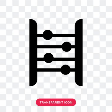 Saydam arka plan üzerinde abaküs lo izole abacus vektör simgesi