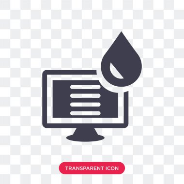 Saydam arka plan üzerinde Compute izole bilgisayar vektör simgesi