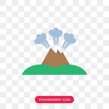 Saydam arka plan üzerinde volkan izole volkan vektör simgesi 