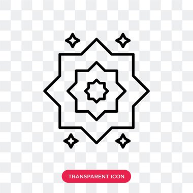 En düşük rub el Hizb vektör simge şeffaf arka plan üzerinde Rub el Hizb logo tasarımı izole
