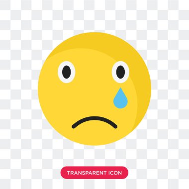 Saydam arka plan üzerinde üzgün sm izole Hüzünlü gülümseme vektör simgesi