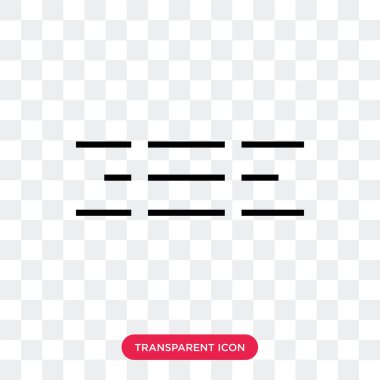 saydam arka plan üzerinde menü logo d izole menü vektör simgesi