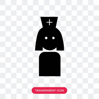 saydam arka plan üzerinde fe izole kadın doktor vektör simgesi