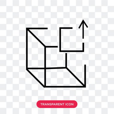 Saydam arka plan üzerinde Del izole teslimat kutusu vektör simgesi