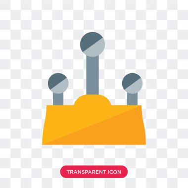 Saydam arka plan üzerinde Joystic izole joystick vektör simgesi