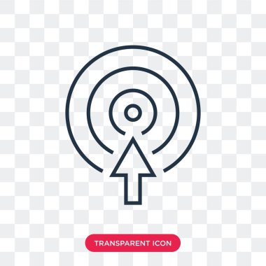 Saydam arka plan üzerinde hedef logo tasarımı izole hedef vektör simgesi