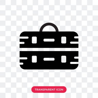 Evrak Çantası'nı vektör simge şeffaf arka plan üzerinde Briefc izole