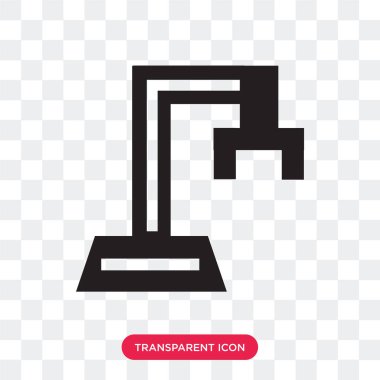 Saydam arka plan üzerinde M izole mekanik kol vektör simgesi