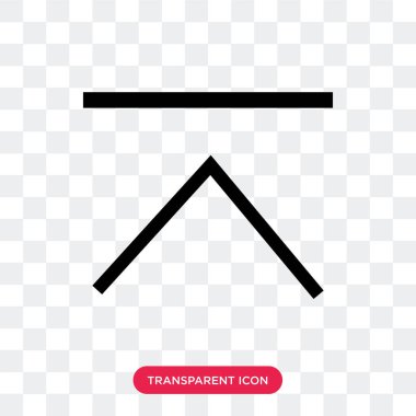 Yukarı ok vektör simgesi arro kadar şeffaf arka plan üzerinde izole