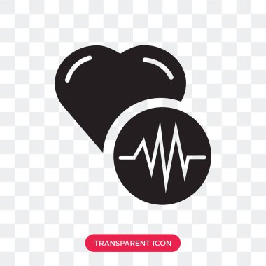 Saydam arka plan üzerinde kalp logosu izole kalp vektör simgesi