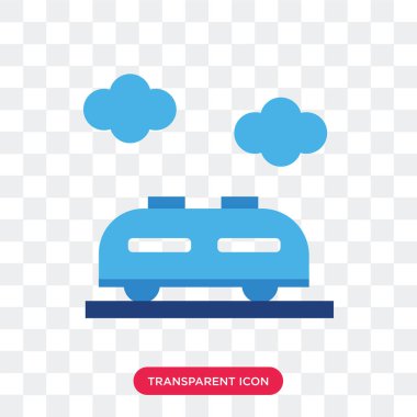 Saydam arka plan üzerinde tren logo izole tren vektör simgesi