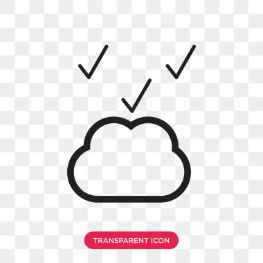 Vektör simgesi üzerinde şeffaf arka plan izole bulut, 