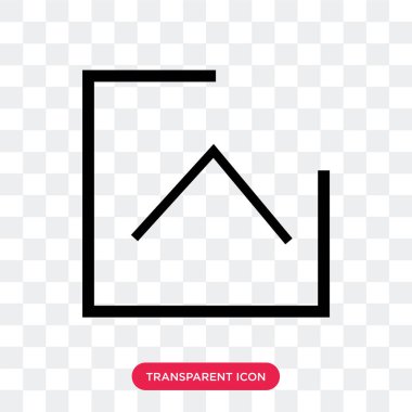 Yukarı ok vektör simgesi arro kadar şeffaf arka plan üzerinde izole