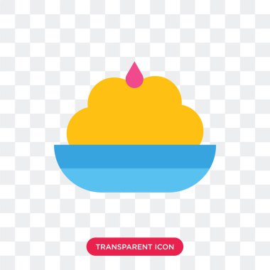 Saydam arka plan üzerinde Phirni lo izole Phirni vektör simgesi