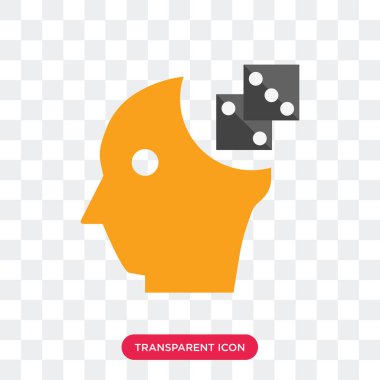 Saydam arka plan üzerinde zihin g izole zihin oyun vektör simgesi