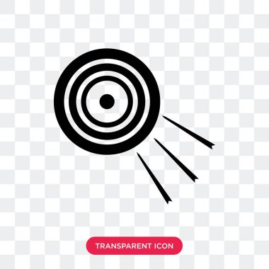 Saydam arka plan üzerinde hedef lo izole hedef vektör simgesi