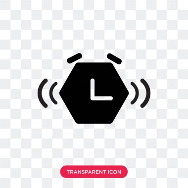 Saydam arka plan üzerinde Alar izole çalar saat vektör simgesi