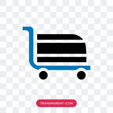 Saydam arka plan üzerinde sepeti logosu d izole vektör simge sepeti