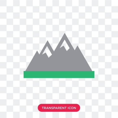 Saydam arka plan üzerinde Mounta izole dağlar vektör simgesi