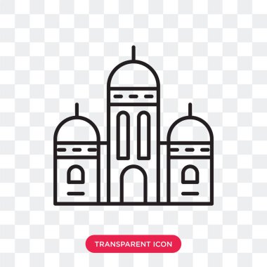 Saydam arka plan üzerinde Sacre coeur logo tasarımı izole Basilique du Sacré coeur vektör simgesi