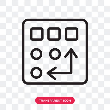 Saydam arka plan üzerinde Strateg izole strateji vektör simgesi