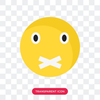 Saydam arka plan üzerinde sn izole gizli gülümseme vektör simgesi