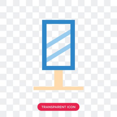 Saydam arka plan üzerinde Billbo izole billboard vektör simgesi