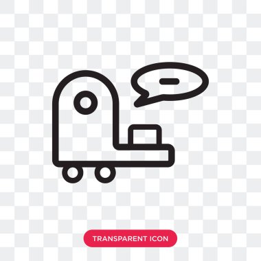 Müşteri destek vektör simgesi üzerinde şeffaf arka plan izole,