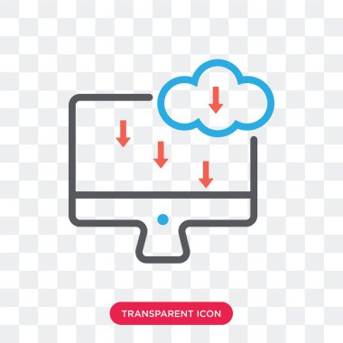 Saydam arka plan üzerinde Laptop lo izole dizüstü vektör simgesi