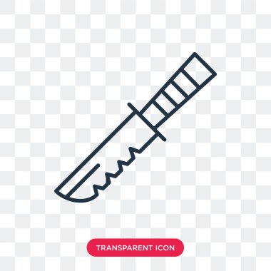 Saydam arka plan üzerinde bıçak logo tasarımı izole bıçak vektör simgesi