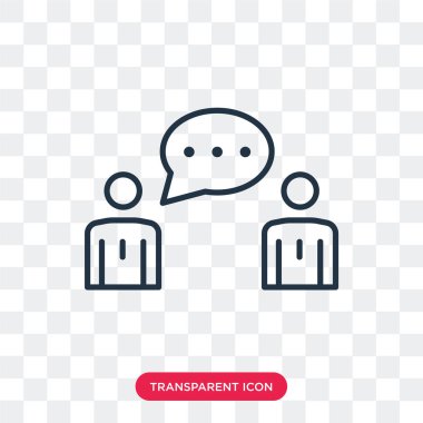 Saydam arka plan üzerinde sohbet logo tasarımı izole sohbet vektör simgesi