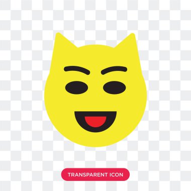 Saydam arka plan üzerinde kedi logo des izole kedi vektör simgesi