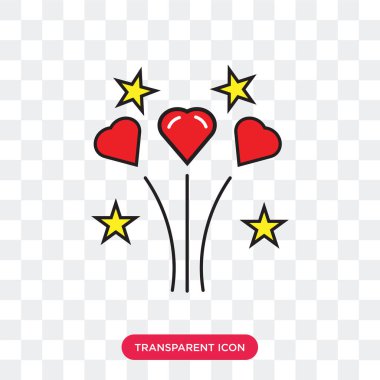 Saydam arka plan üzerinde Firewo izole fireworks vektör simgesi