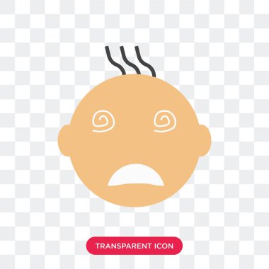 Saydam arka plan üzerinde Cry izole ağlayan gülümseme vektör simgesi