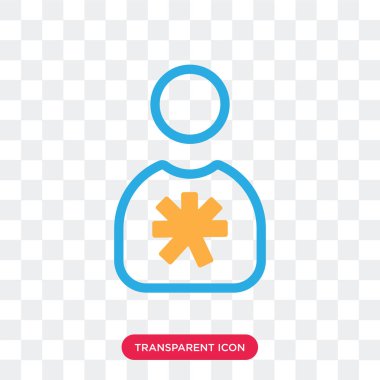 Saydam arka plan üzerinde Kullanıcı logosu d izole Kullanıcı vektör simgesi