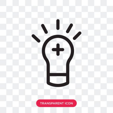 Saydam arka plan üzerinde fikir logosu d izole fikir vektör simgesi