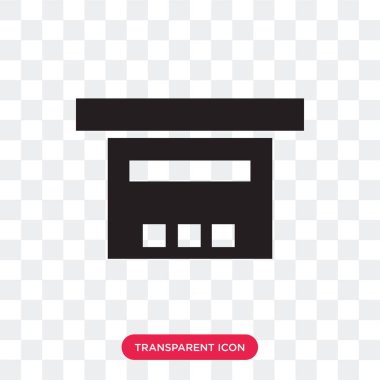 Saydam arka plan üzerinde paket izole paket vektör simgesi 