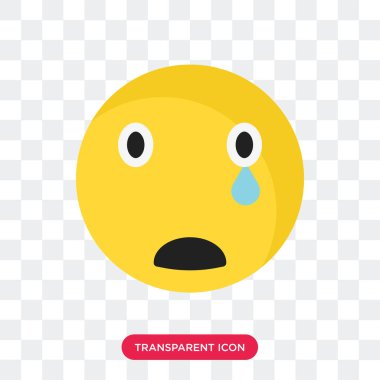 Saydam arka plan üzerinde üzgün sm izole Hüzünlü gülümseme vektör simgesi