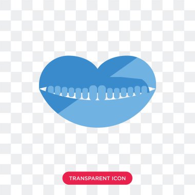 Saydam arka plan üzerinde ağız izole ağız açık vektör simgesi