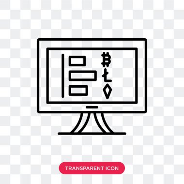 Saydam arka plan üzerinde Bitcoin logo tasarımı izole Bitcoin vektör simgesi