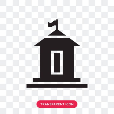 Saydam arka plan üzerinde şehir s izole Belediye Binası vektör simgesi