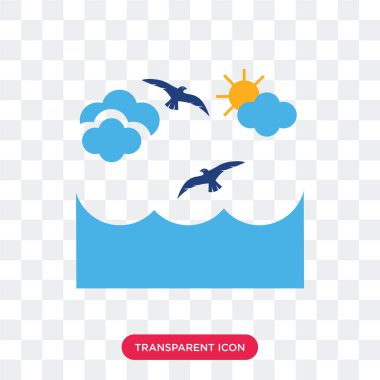 Saydam arka plan üzerinde günbatımı lo izole günbatımı vektör simgesi