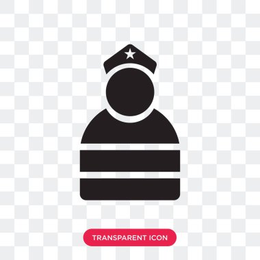 Saydam arka plan üzerinde asker izole asker vektör simgesi 