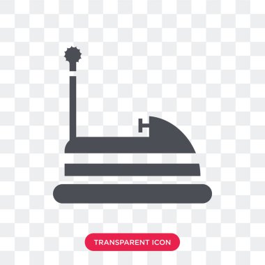 Saydam arka plan üzerinde Bumpe izole çarpışan araba vektör simgesi