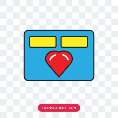 Saydam arka plan üzerinde Doubl izole Çift Kişilik Yatak vektör simgesi