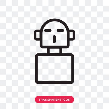 Saydam arka plan üzerinde Cyborg lo izole cyborg vektör simgesi