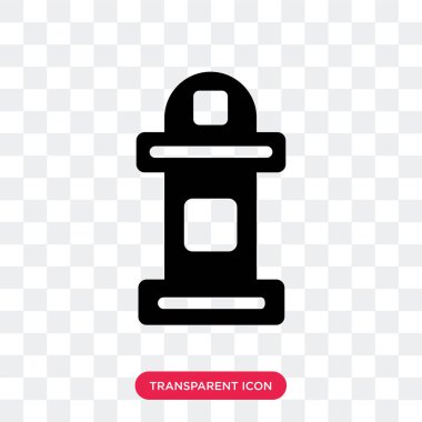 Saydam arka plan üzerinde posta kutusu izole posta kutusu vektör simgesi 